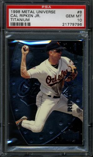 1998 Metal Universe Titanium #8 Cal Ripken PSA 10 #21779796