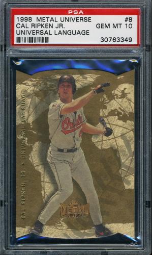 1998 Metal Universe Universal Language #8 Cal Ripken PSA 10 #30763349