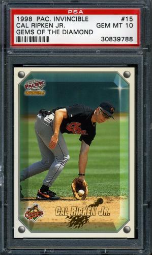 1998 Pacific Invincible Gems of the Diamond #15 Cal Ripken PSA 10 #30839788