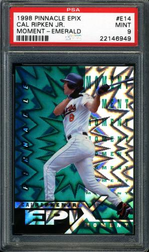 1998 Pinnacle Epix Moment Emerald #E14 Cal Ripken Jr. PSA 9 #22146949
