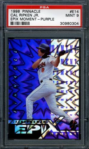 1998 Pinnacle Epix Moment Purple #E14 Cal Ripken Jr. PSA 9 #30980304