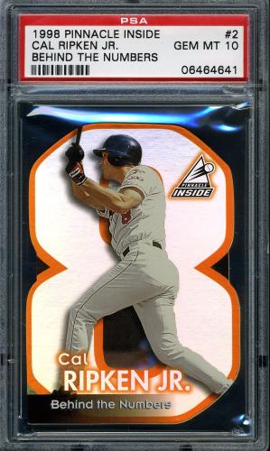 1998 Pinnacle Inside Behind the Numbers #2 Cal Ripken PSA 10 #06464641