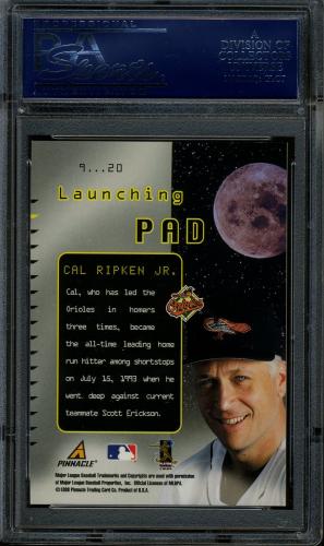1998 Pinnacle Performers Launching Pad #9 Cal Ripken PSA 10 #21763467 - Back