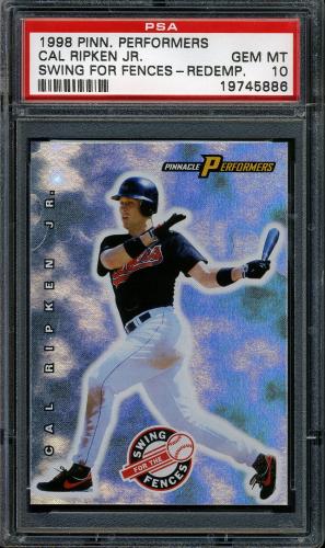 1998 Pinnacle Performers Swing for the Fences Shop Exchange #09 Cal Ripken PSA 10 #19745886