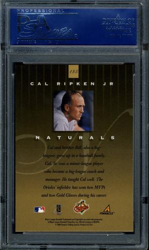 1998 Pinnacle Plus #185 Cal Ripken NAT PSA 10 #16487982 - Back