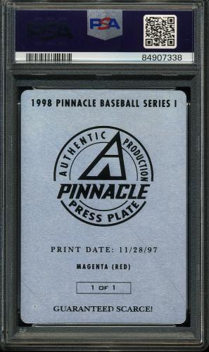 1998 Pinnacle Press Plates #183 C.Ripken/R.Alomar FV (Front - Black) PSA Authentic #84907338 - Back