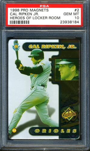 1998 Pro Magnets Heroes of the Locker Room #02 Cal Ripken Jr. PSA 10 #23938184