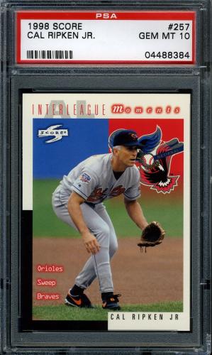1998 Score #257 Cal Ripken IM PSA 10 #04488384