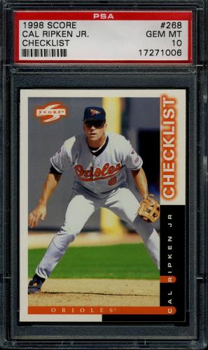 1998 Score #268 Cal Ripken CL PSA 10 #17271006