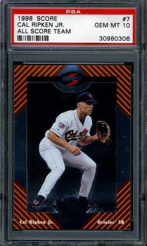1998 Score All Score Team #7 Cal Ripken PSA 10 #30980306