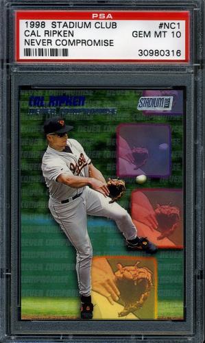 1998 Stadium Club Never Compromise #NC1 Cal Ripken PSA 10 #30980316