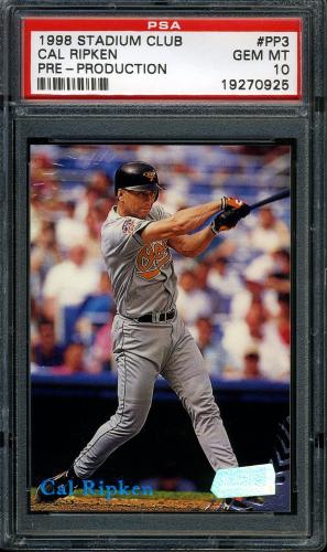 1998 Stadium Club Pre-Production #PP3 Cal Ripken, Jr. PSA 10 #19270925