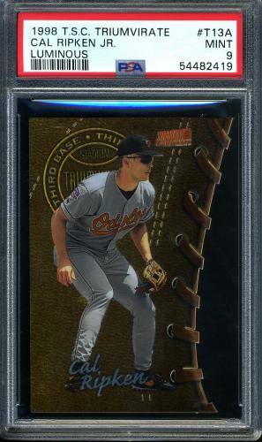 1998 Stadium Club Triumvirate Luminous #T13A Cal Ripken PSA 9 #54482419