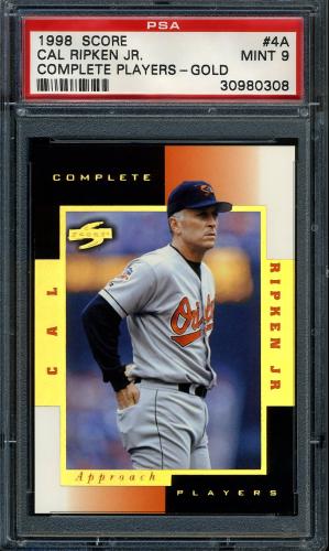 1998 Score Complete Players Gold #4A Cal Ripken PSA 9 #30980308