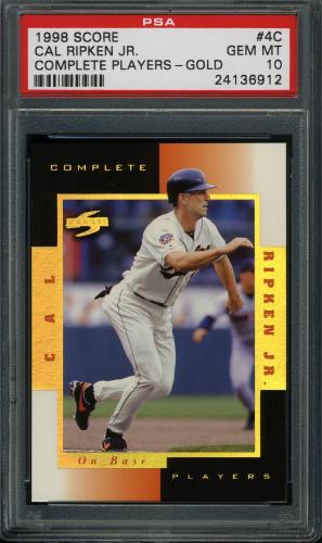 1998 Score Complete Players Gold #4C Cal Ripken Jr. PSA 10 #24136912