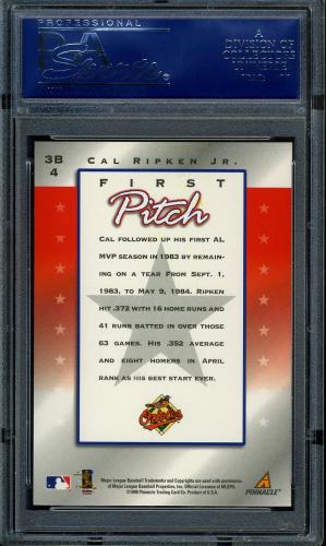 1998 Score First Pitch #4 Cal Ripken PSA 10 #16357446 - Back