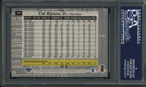 1998 Sports Illustrated #105 Cal Ripken PSA 10 #20540224 - Back