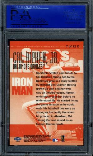 1998 Sports Illustrated Then and Now Covers #7 Cal Ripken PSA 9 #30980313 - Back