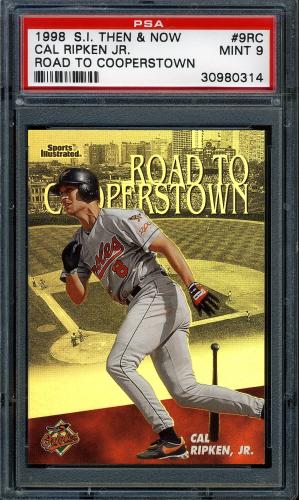 1998 Sports Illustrated Then and Now Road to Cooperstown #9 Cal Ripken PSA 9 #30980314