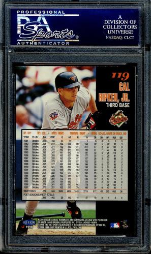 1998 Sports Illustrated World Series Fever #119 Cal Ripken PSA 10 #22212122 - Back