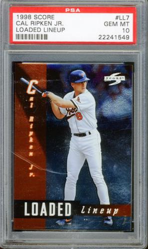 1998 Score Loaded Lineup #LL7 Cal Ripken PSA 10 #22241549