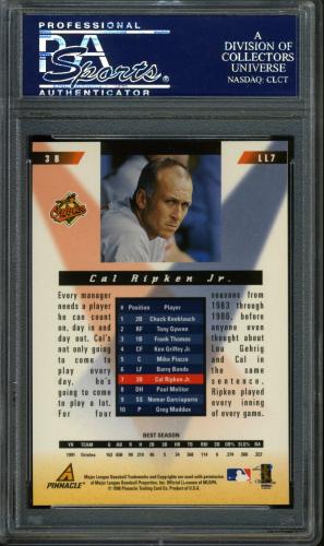 1998 Score Loaded Lineup #LL7 Cal Ripken PSA 10 #22241549 - Back
