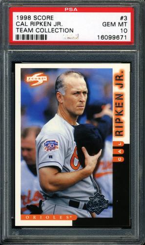 1998 Score Orioles #3 Cal Ripken PSA 10 #16099671