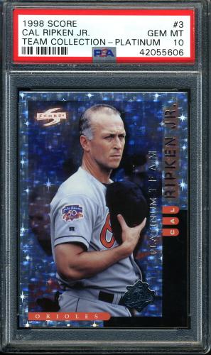 1998 Score Orioles Platinum #3 Cal Ripken Jr. PSA 10 #42055606