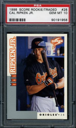 1998 Score Rookie Traded #028 Cal Ripken PSA 10 #90191958