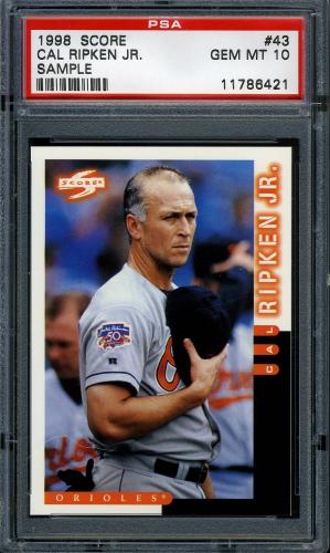 1998 Score Samples #43 Cal Ripken PSA 10 #11786421