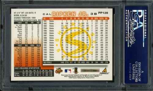 1998 Score Showcase Series #PP128 Cal Ripken PSA 10 #22248539 - Back