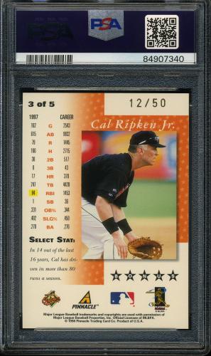 1998 Select Five Star Bonus #3 Cal Ripken PSA 7 #8490340 - Back