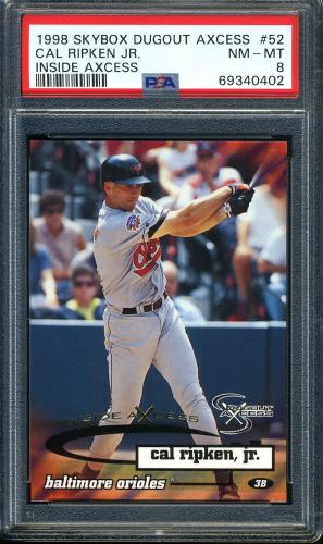 1998 Skybox Dugout Axcess Inside Axcess #052 Cal Ripken PSA 8 #69340402