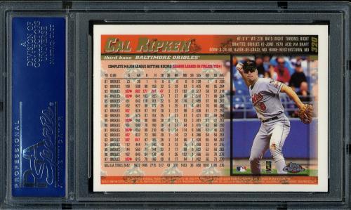 1998 Topps Chrome #320 Cal Ripken PSA 10 #16548749 - Back