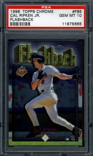 1998 Topps Chrome Flashback #FB5 Cal Ripken PSA 10 #11875665