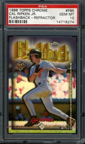 1998 Topps Chrome Flashback Refractors #FB5 Cal Ripken PSA 10 #14718274