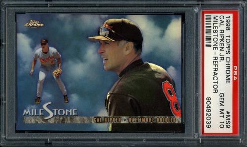 1998 Topps Chrome Milestone Refractors #MS9 Cal Ripken PSA 10 #90492039