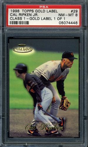 1998 Topps Gold Label Class 1 Masterpiece #29 Cal Ripken PSA 8 #05074446