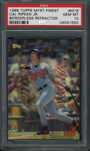 1998 Topps Mystery Finest Borderless Refractors #M16 Cal Ripken PSA 10 #04041550