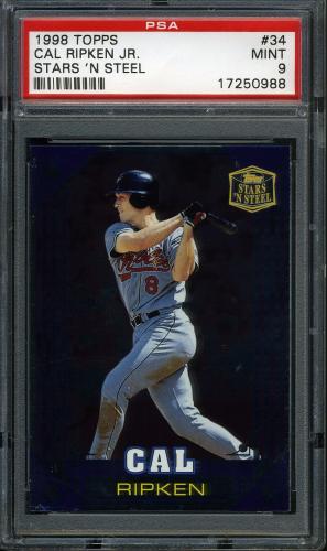 1998 Topps Stars 'N Steel #34 Cal Ripken PSA 9 #17250988