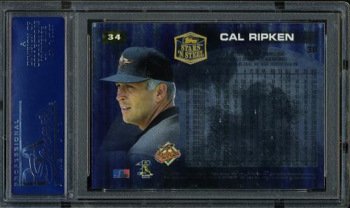 1998 Topps Stars 'N Steel #34 Cal Ripken PSA 9 #17250988 - Back