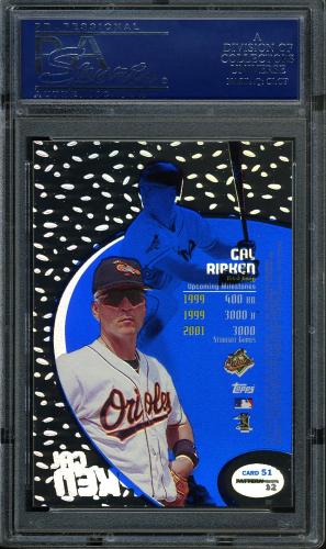 1998 Topps Tek #51-12 Cal Ripken PSA 10 #12032141 - Back