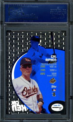 1998 Topps Tek #51-15 Cal Ripken PSA 9 #12032143 - Back