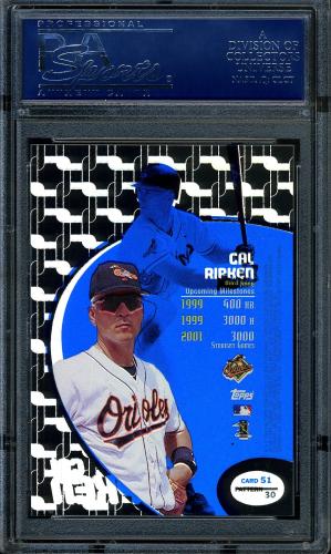 1998 Topps Tek #51-30 Cal Ripken PSA 9 #12032148 - Back