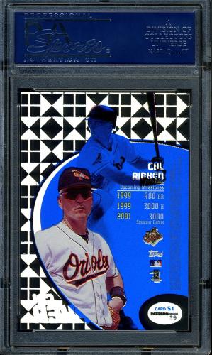 1998 Topps Tek #51-39 Cal Ripken PSA 9 #30980328 - Back