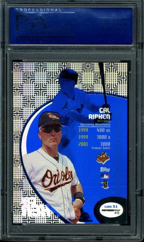1998 Topps Tek #51-40 Cal Ripken PSA 10 #04575831 - Back