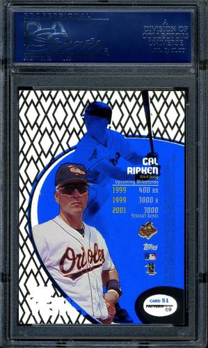 1998 Topps Tek #51-49 Cal Ripken PSA 10 #12032151 - Back