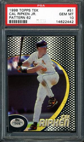 1998 Topps Tek #51-62 Cal Ripken PSA 10 #14622442