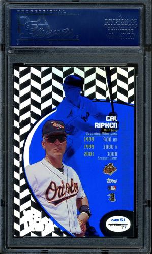 1998 Topps Tek #51-77 Cal Ripken PSA 10 #12032136 - Back