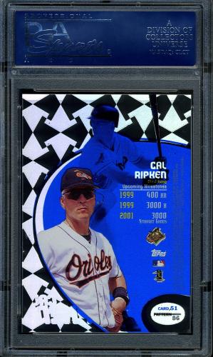1998 Topps Tek #51-86 Cal Ripken PSA 9 #12032137 - Back